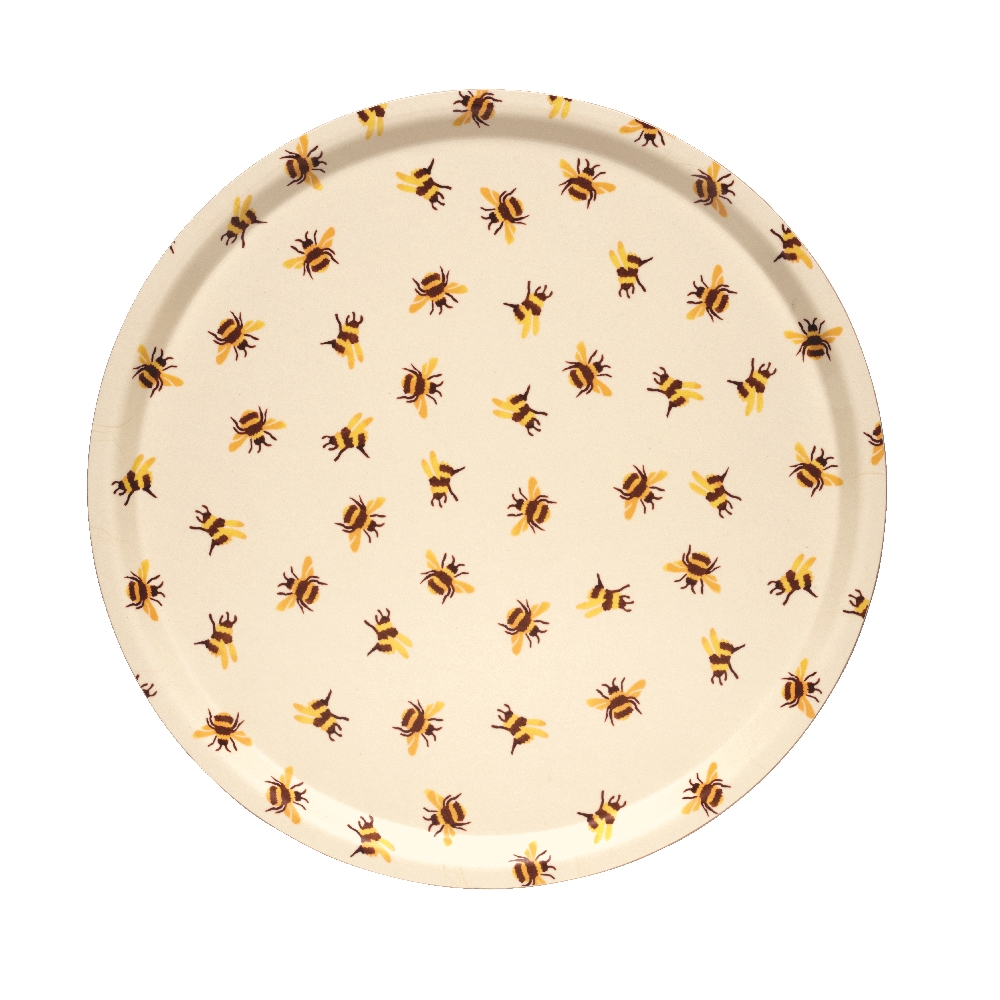 Birch Round Tray Bumblebee Coasters & Placemats Emma Bridgewater We